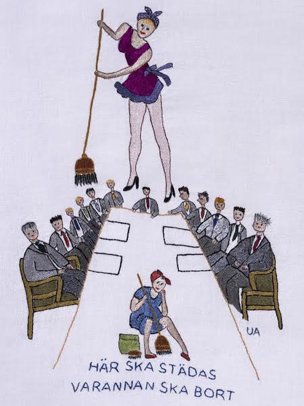 'Rosa Stolen', ett konstverk av Ulla Andersson