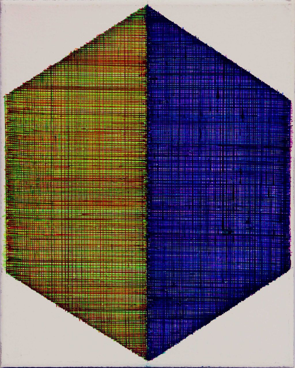'Hexagon i ljust och mörkt', 2017, ett konstverk av Andreas Waldén