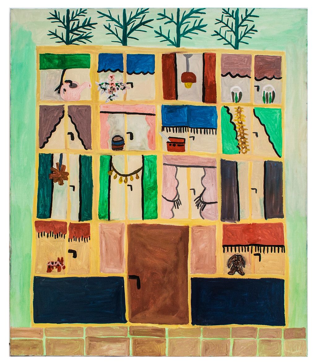 'Mina grannar i lägenheterna', 2018, ett konstverk av Eva Kerek