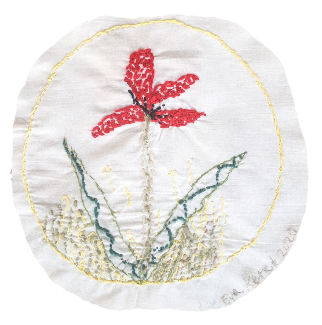 'Blomman i rabatten', 2020, ett konstverk av Eva Kerek