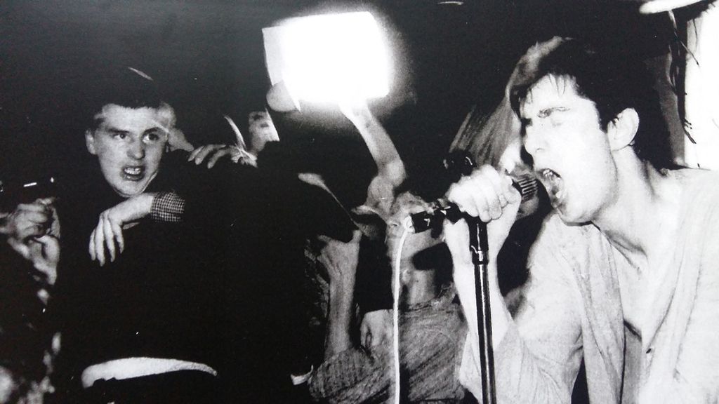 'Jimmy Pursey/Sham 69', 1979, ett konstverk av Christian Cavallin