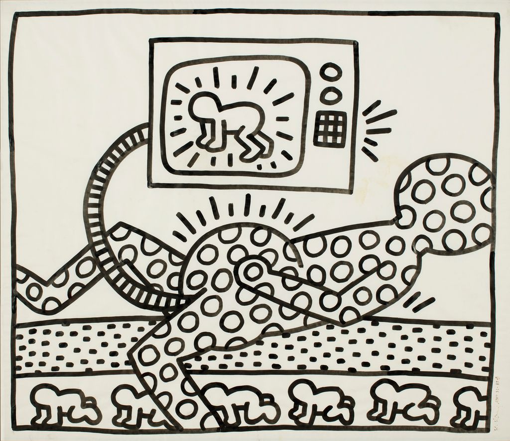 'Untitled', 1983, ett konstverk av Keith Haring