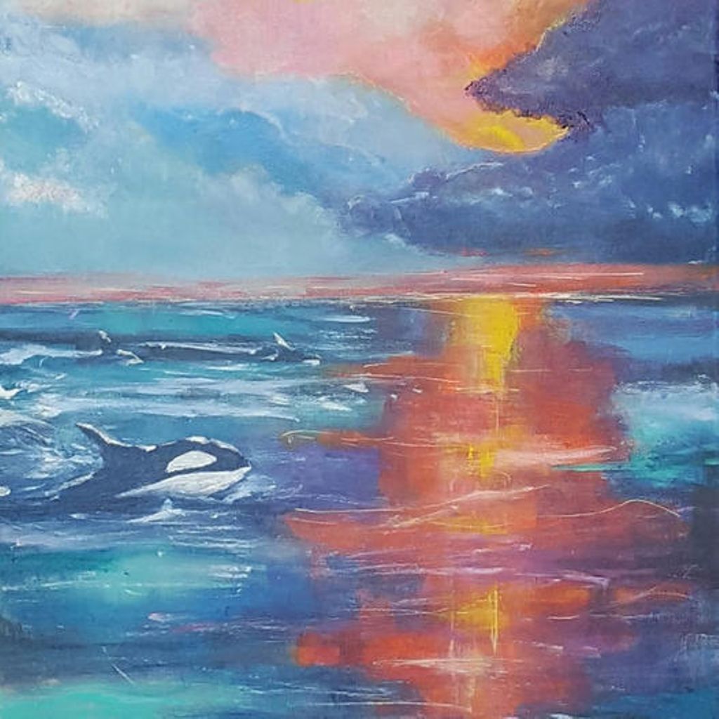 'Ett hav av färger', 2021, ett konstverk av Yvonne Walther 