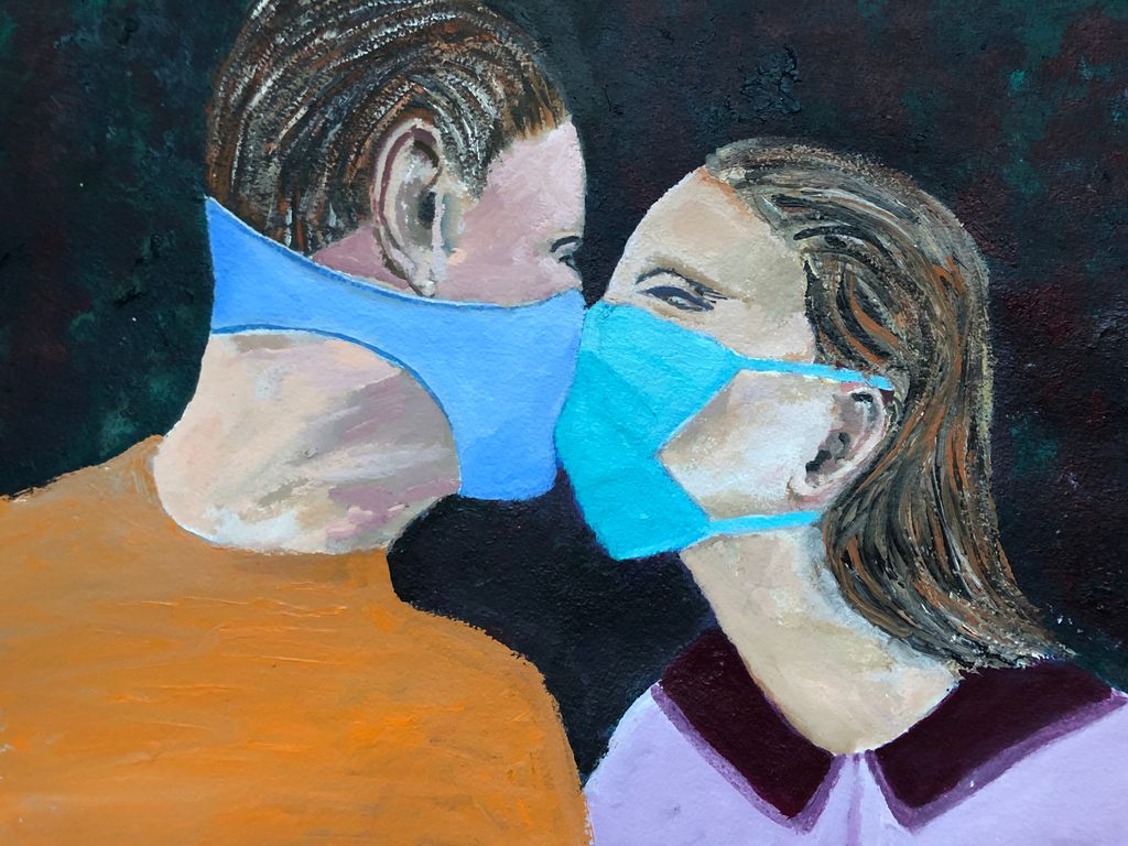 'Corona love', 2020, ett konstverk av Anders Gabrielsson