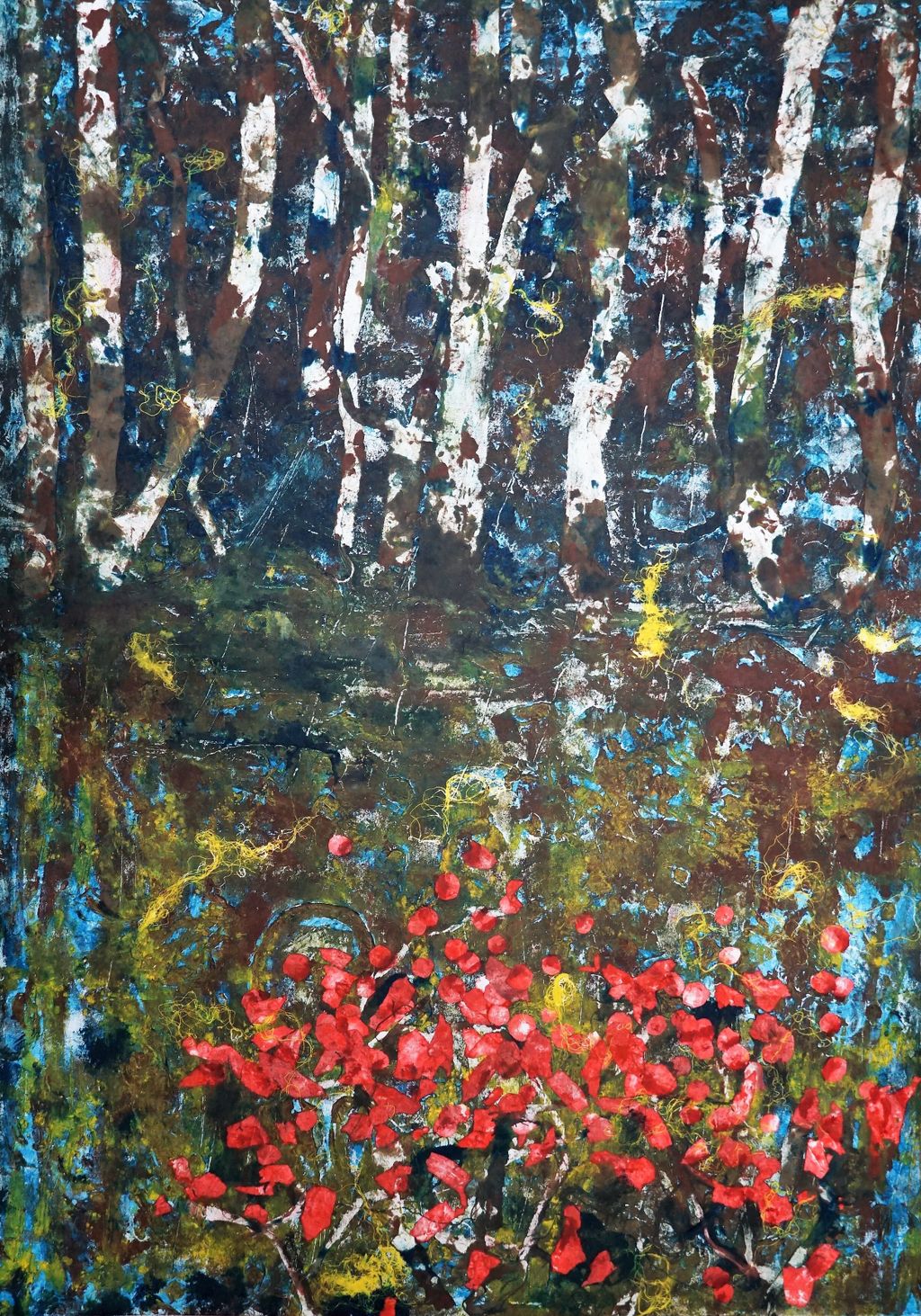 'Taggig buske', 2020, ett konstverk av Nasrin Taghizadeh