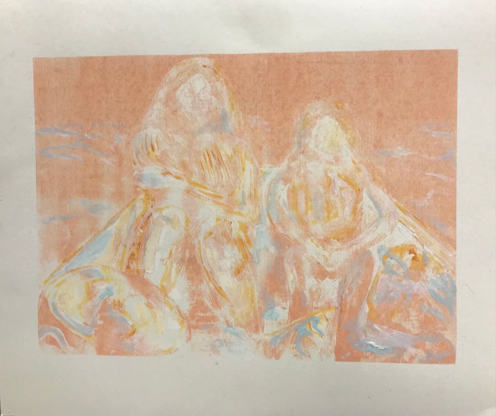 'Mamman och havet', 2021, ett konstverk av Britta Grassman