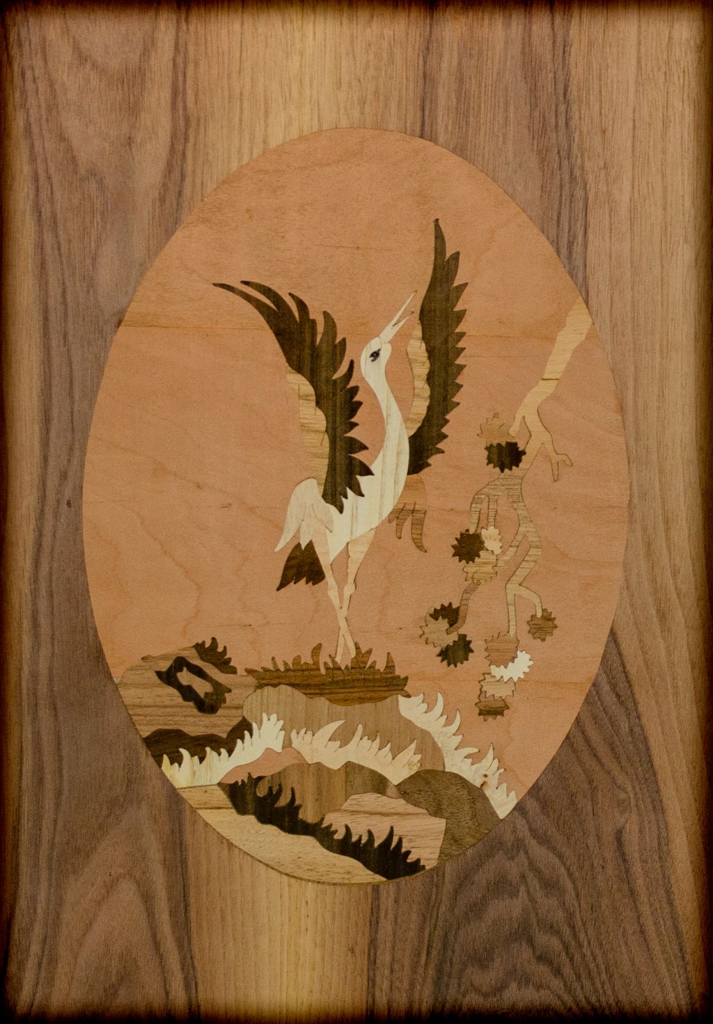 'Dansande stork ', 2019, ett konstverk av Oubiada Mualem / Lindekonst