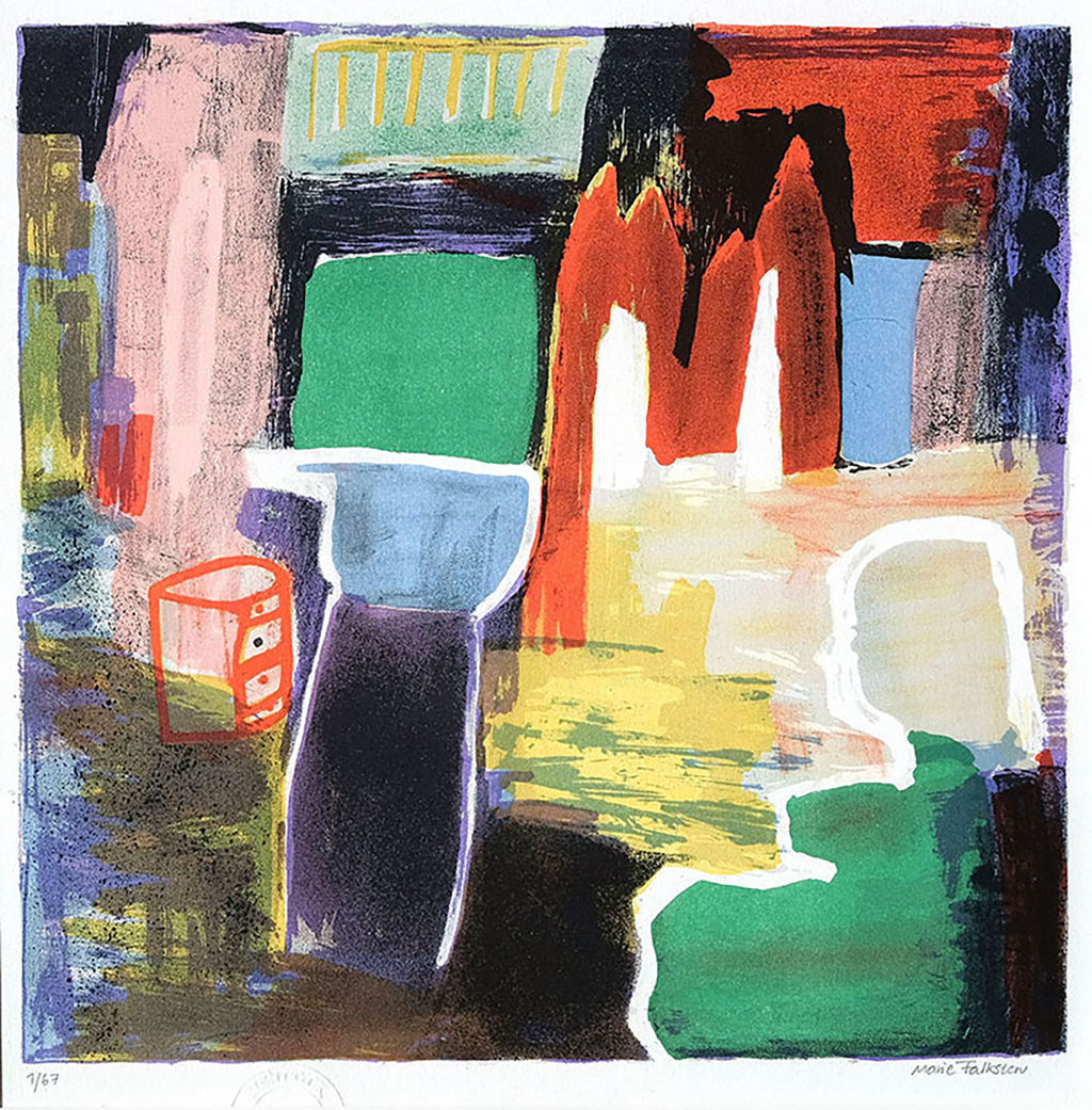 'Röd byrå', ett konstverk av Marie Falksten