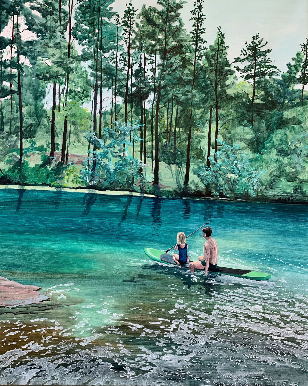 'Död sjö V', 2023, ett konstverk av Frida Johansson