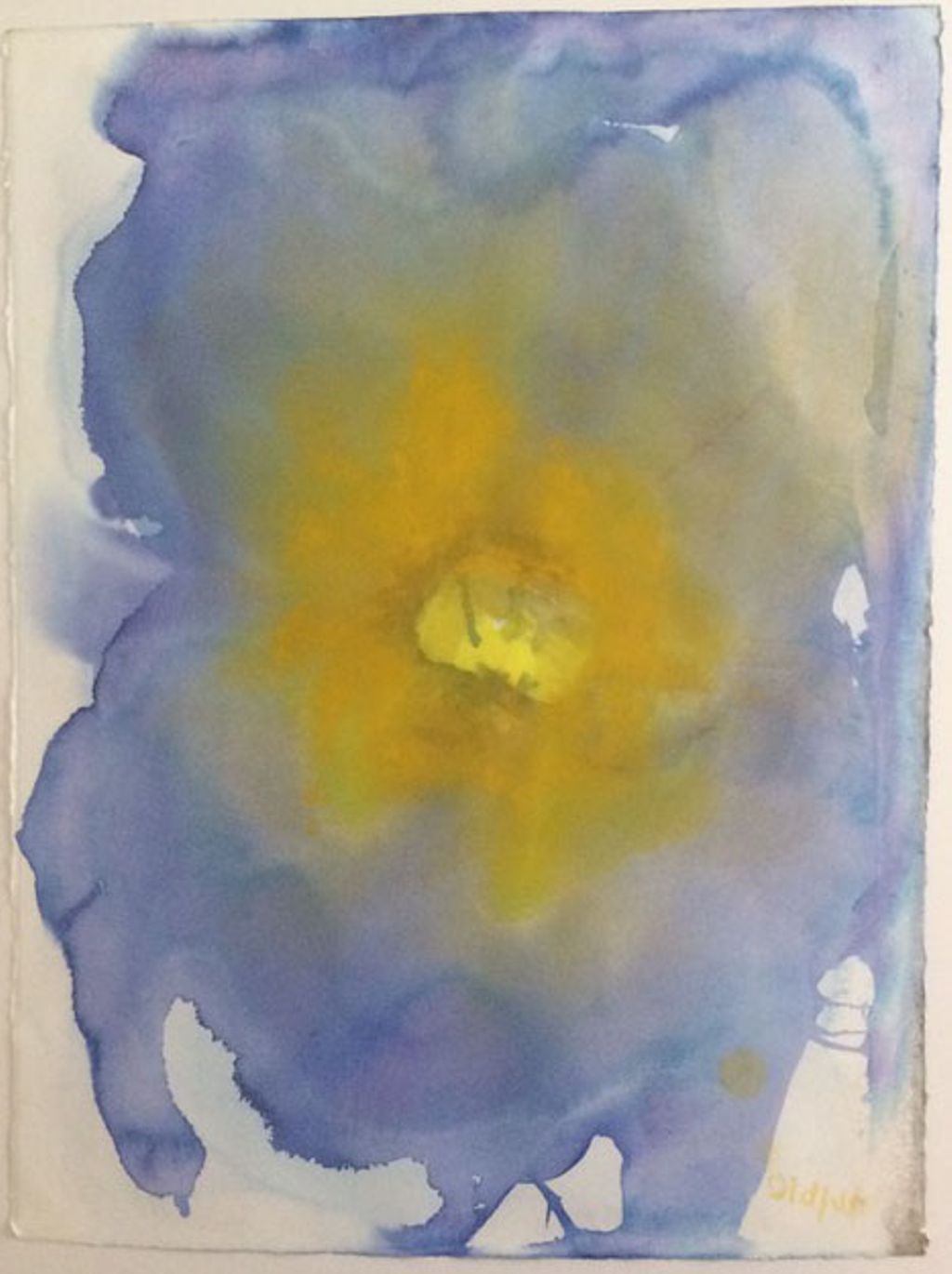 'Akvarell "Viol"', ett konstverk av Karin Oldfelt Hjertonsson