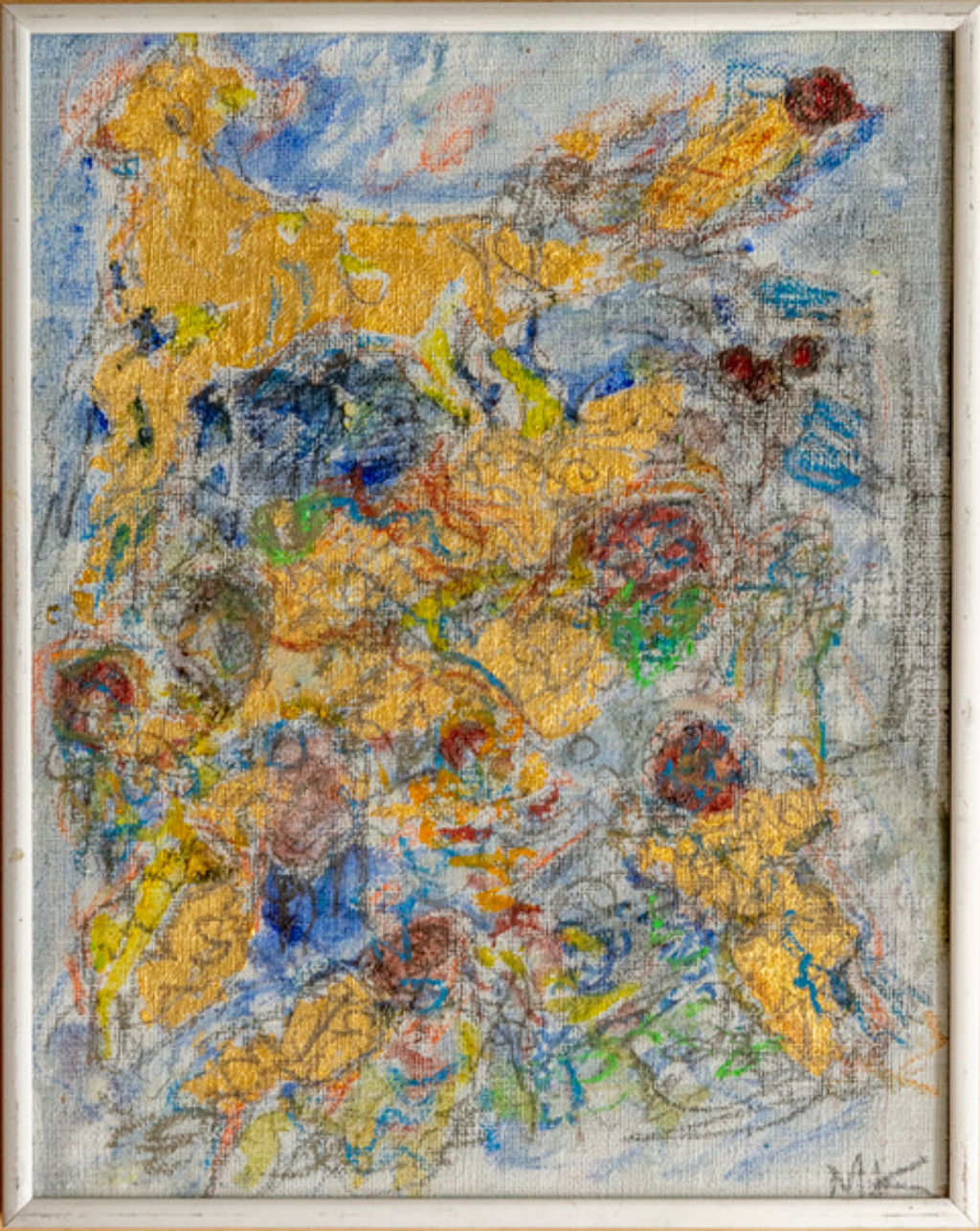 'Lek med hund', ett konstverk av Marianne Korsman