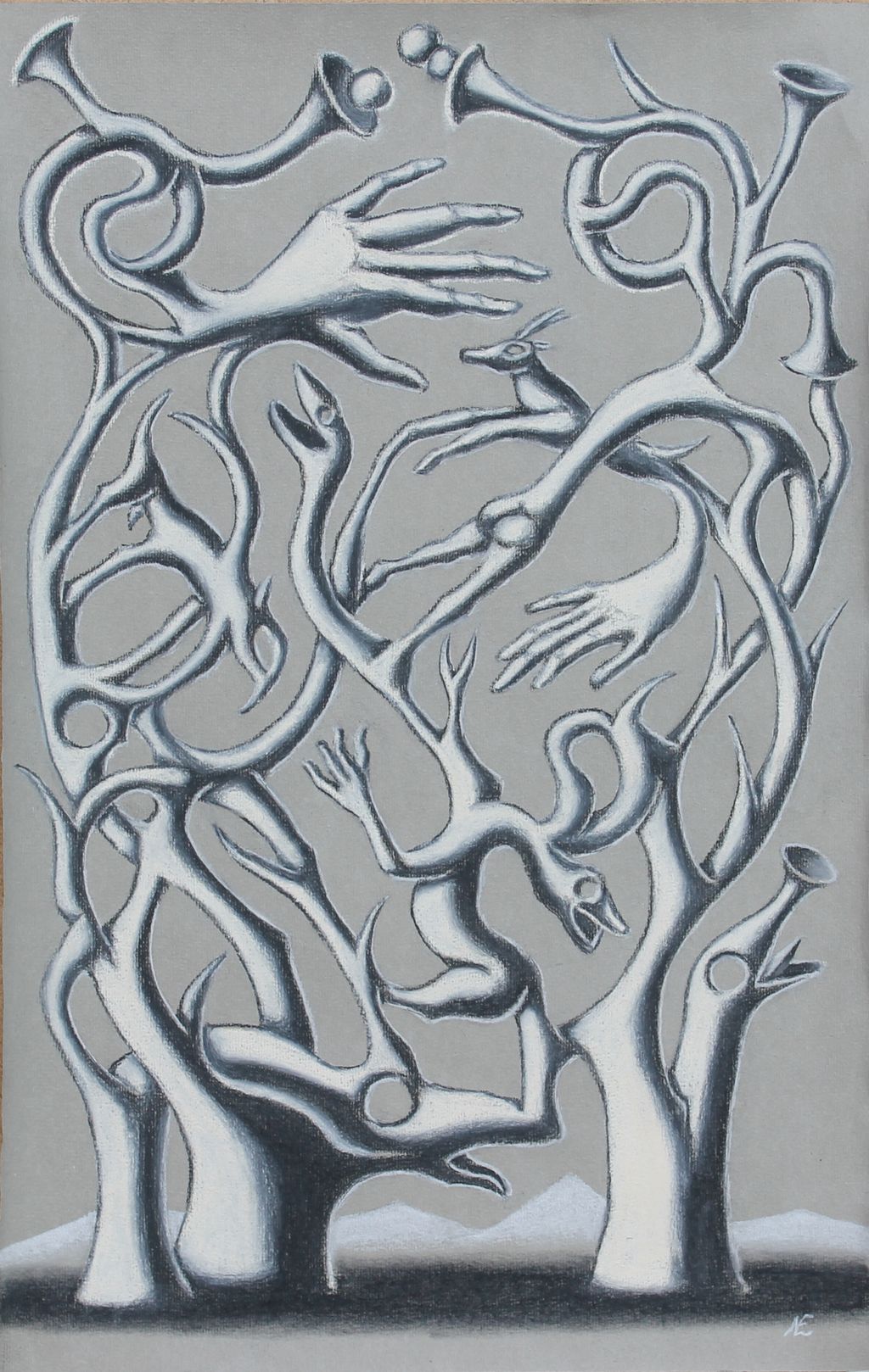 'Träd V', 2021, ett konstverk av Nils Ekwall