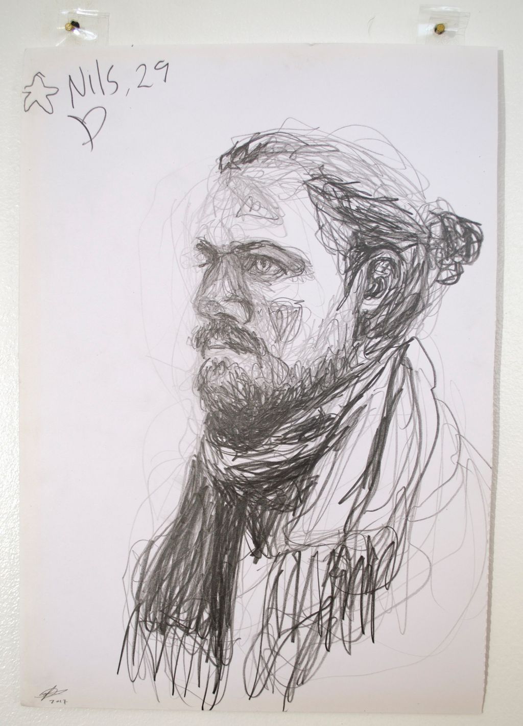 'Nils, 29 ', 2017, ett konstverk av Cecilia Ulfsdotter Klementsson