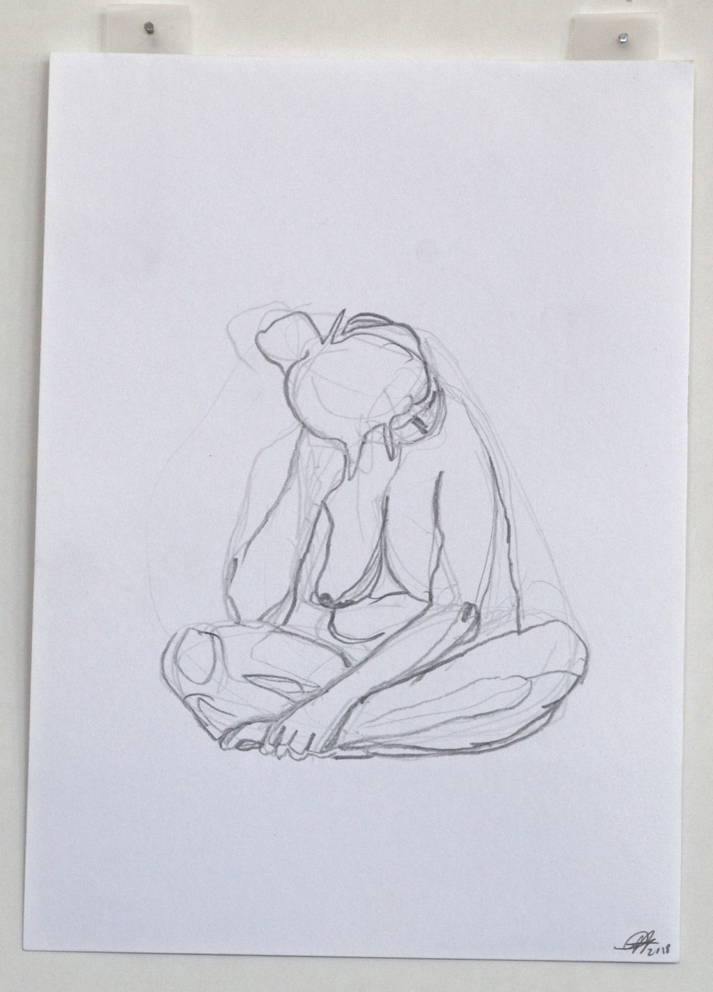 'Outlined lady no. 1', 2018, ett konstverk av Cecilia Ulfsdotter Klementsson