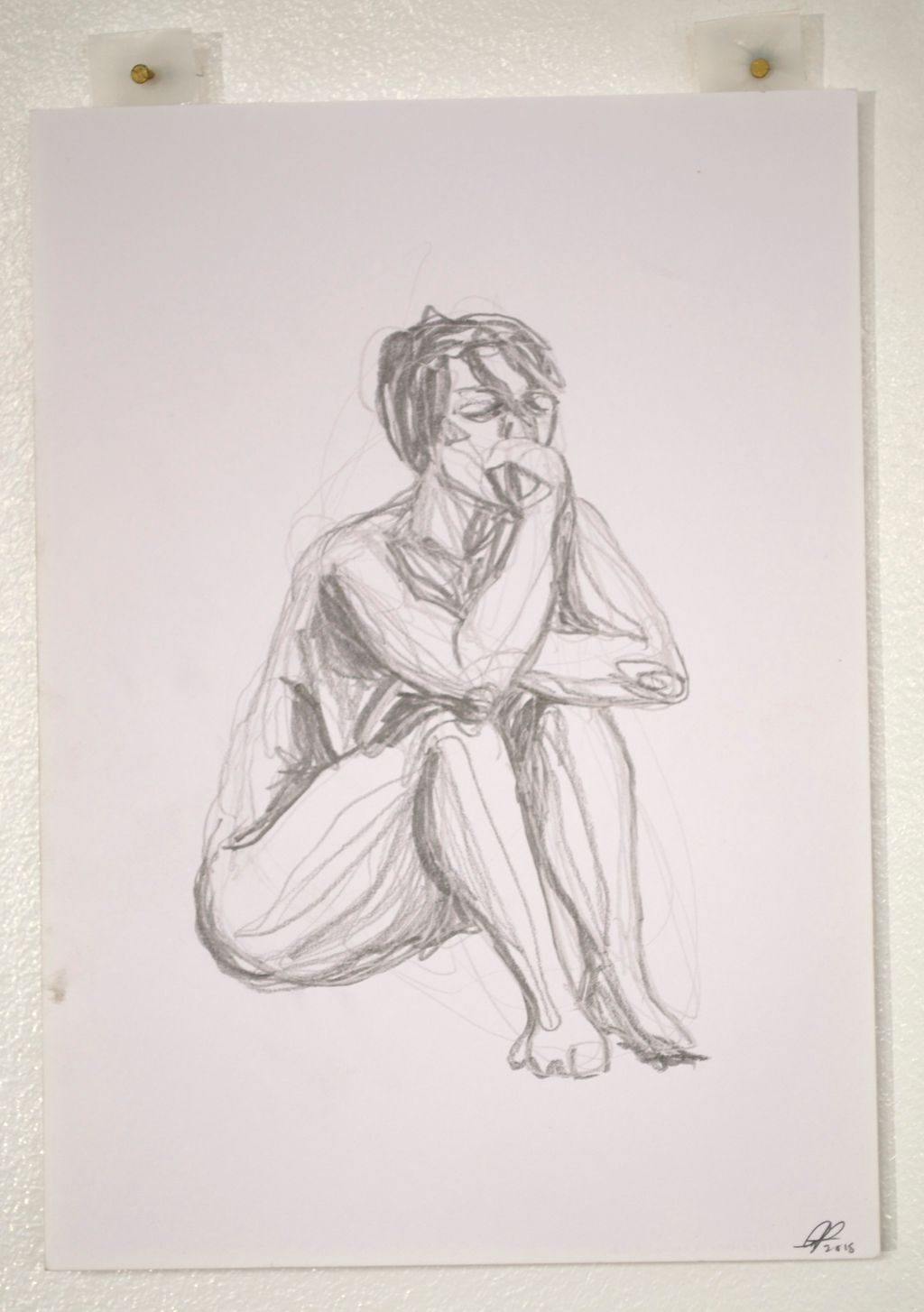 'Reclined contemplation no. 1', 2020, ett konstverk av Cecilia Ulfsdotter Klementsson