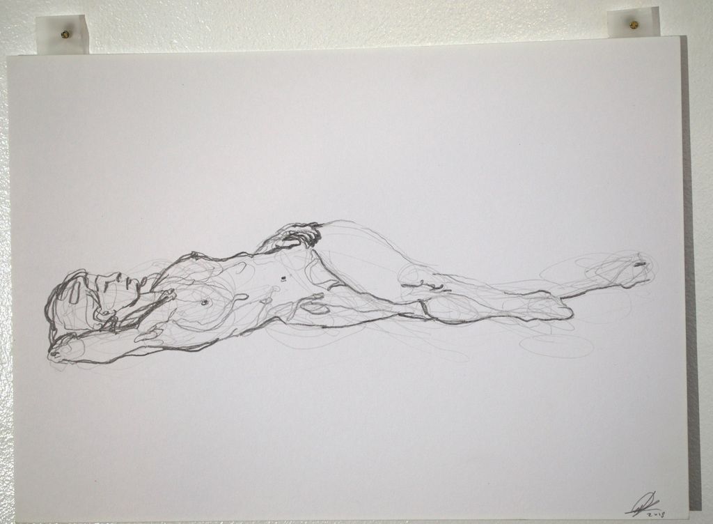 ' Outlined spine twist no. 2', 2018, ett konstverk av Cecilia Ulfsdotter Klementsson