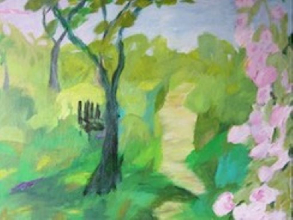 'Trädgårdsgången', 2019, ett konstverk av Anita Zetterlund