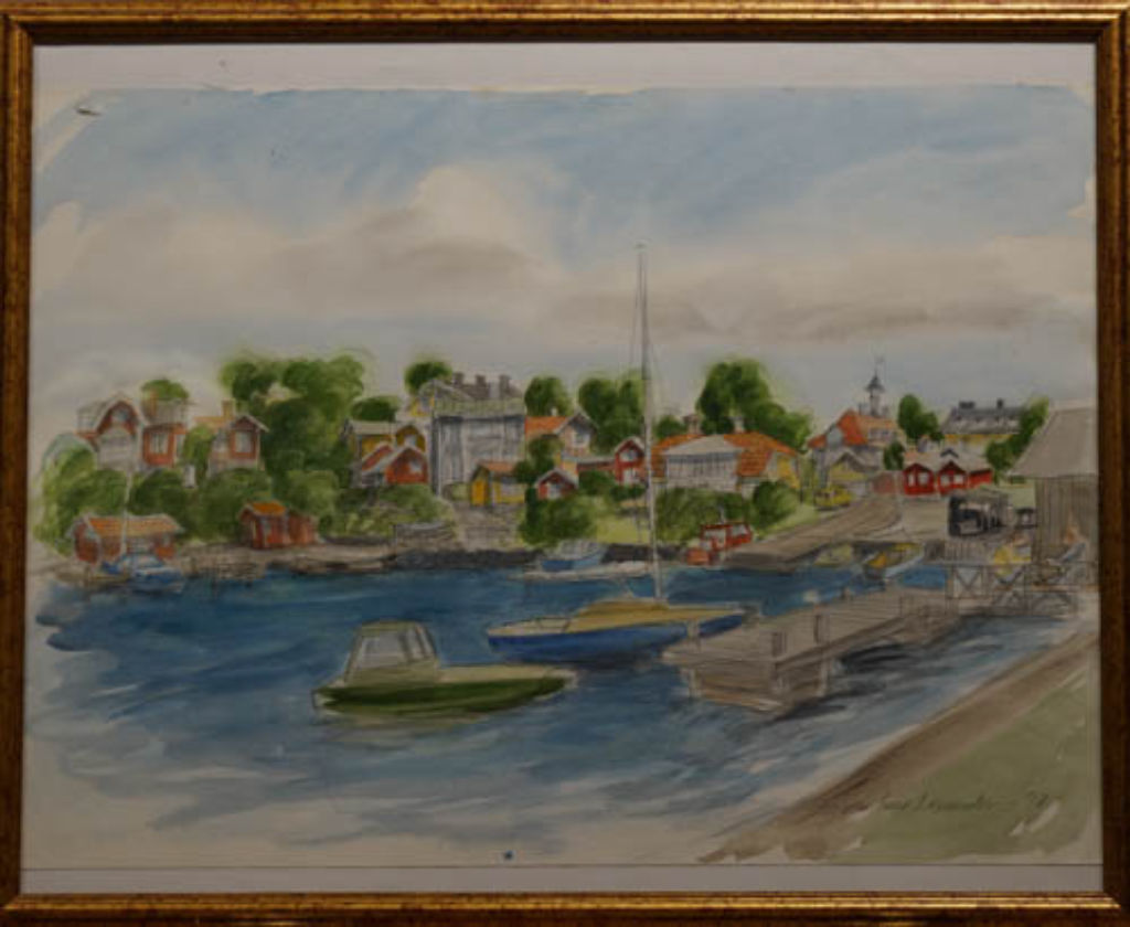 '5. Skärgårdsmotiv, akvarell 53x43', ett konstverk av Sven-Ivar Levander