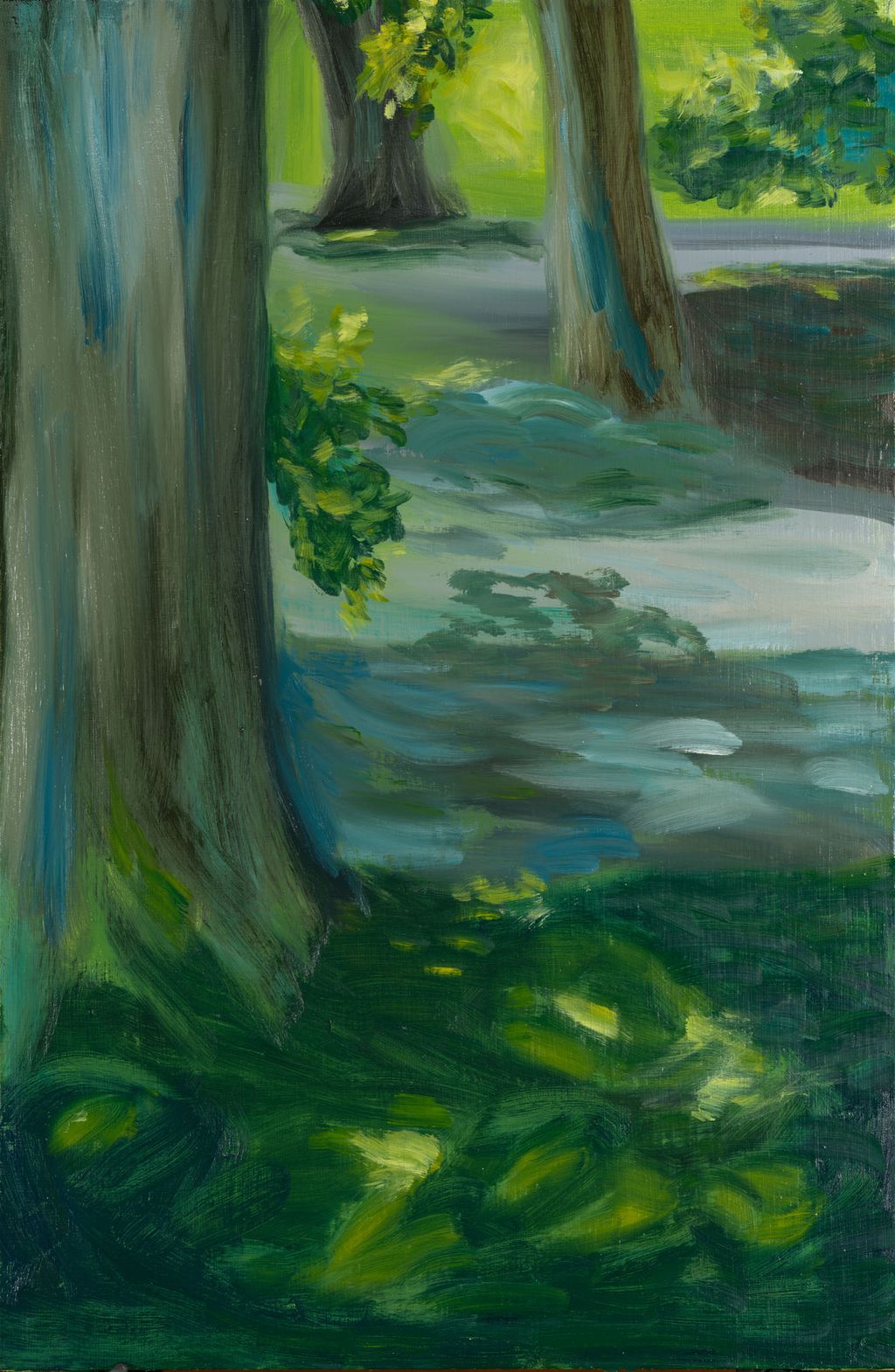 'Kväll i Gustaf Adolfsparken', 2020, ett konstverk av Cecilia Hedlund