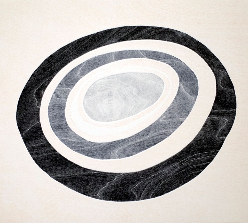 'Ringar IV', 2019, ett konstverk av Gunilla Poignant