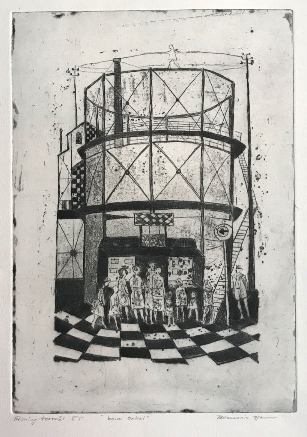 'beim onkel', ett konstverk av Rosemarie Pfann