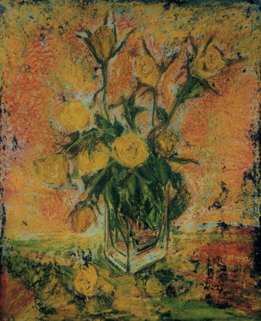 'Gula rosor', ett konstverk av Hanna Gumowska Wagnås