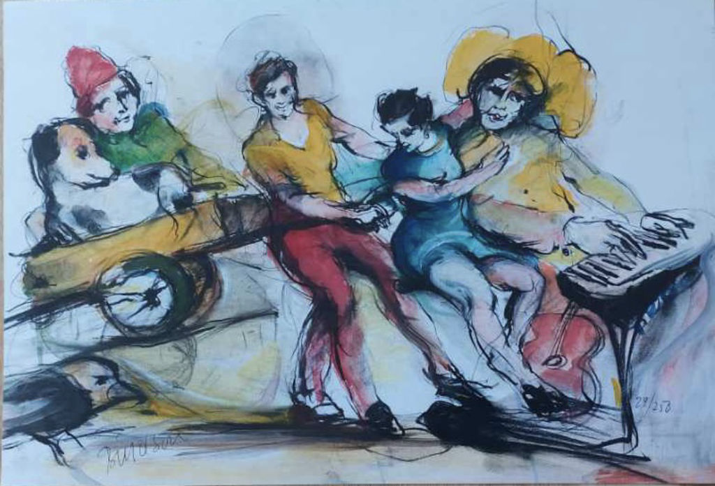 'Det var dans bort i vägen', ett konstverk av Bill Olsson