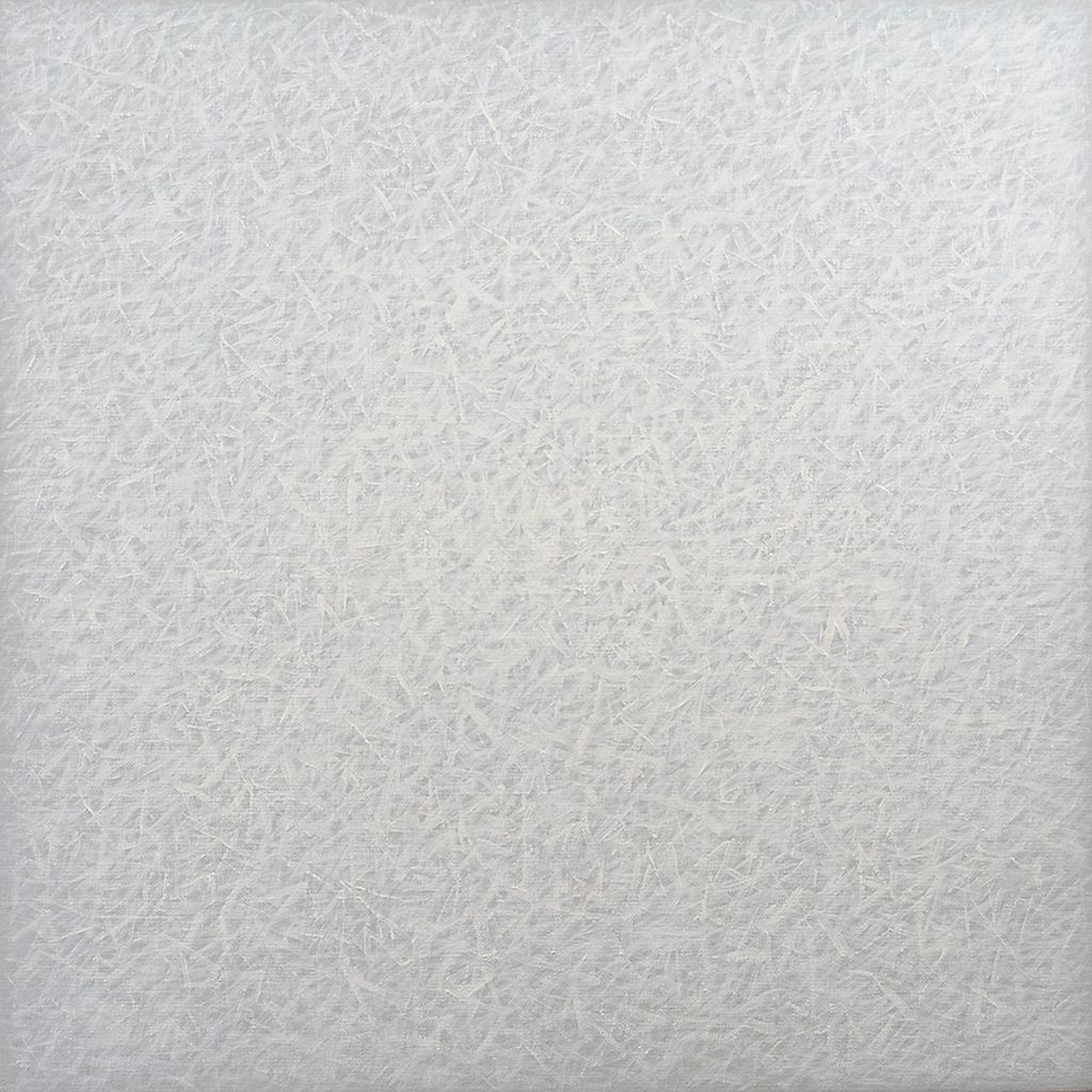 'Vit rörelse 36', 1986, ett konstverk av Gilbert Mattsson