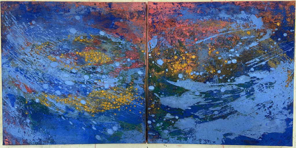 'Rörelse', 2022, ett konstverk av Gudrun Andersson Lerner