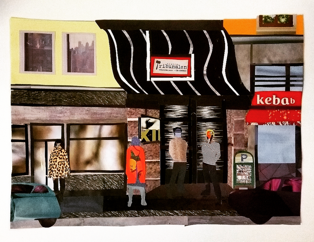 'Teater tribunalen', 2020, ett konstverk av Anna Lindberg