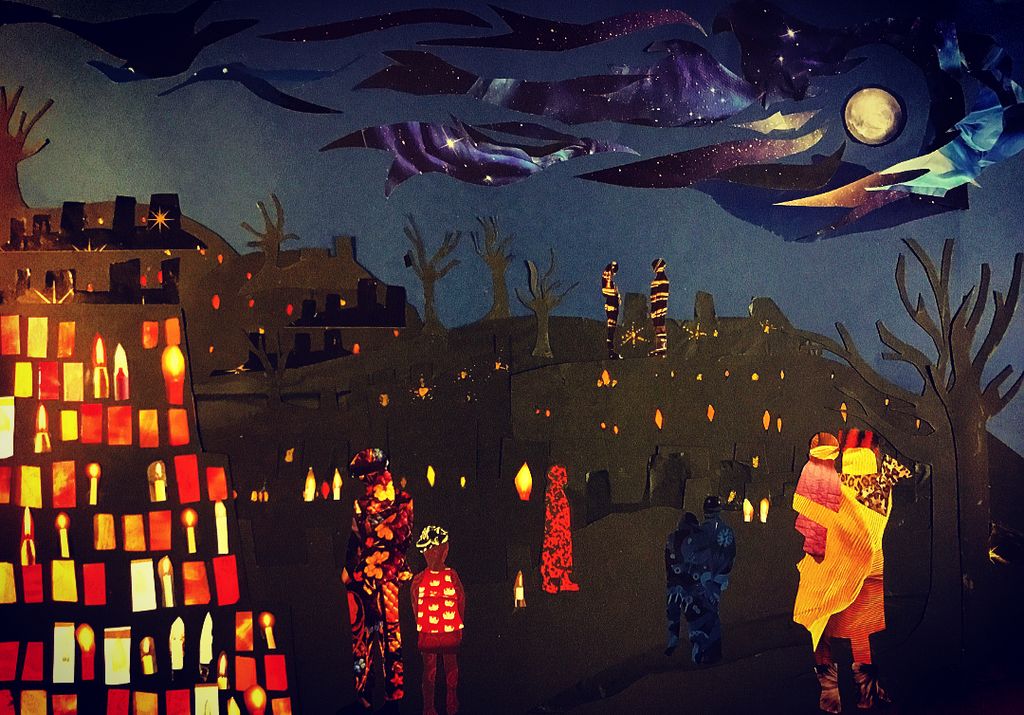 'Allhelgona på kyrkogården', 2020, ett konstverk av Anna Lindberg