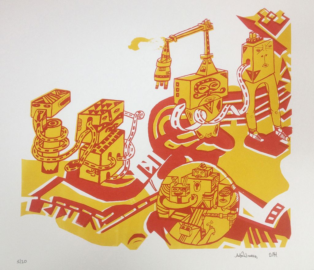 'Builders of the City', 2015, ett konstverk av Anton Wiraeus