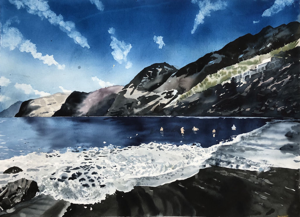 'Svart strand', 2022, ett konstverk av Erik Hårdstedt