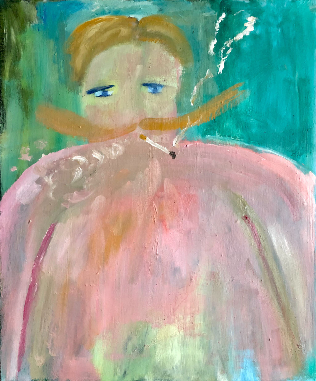 'En tuff rökare.', 2022, ett konstverk av Johan Lindström