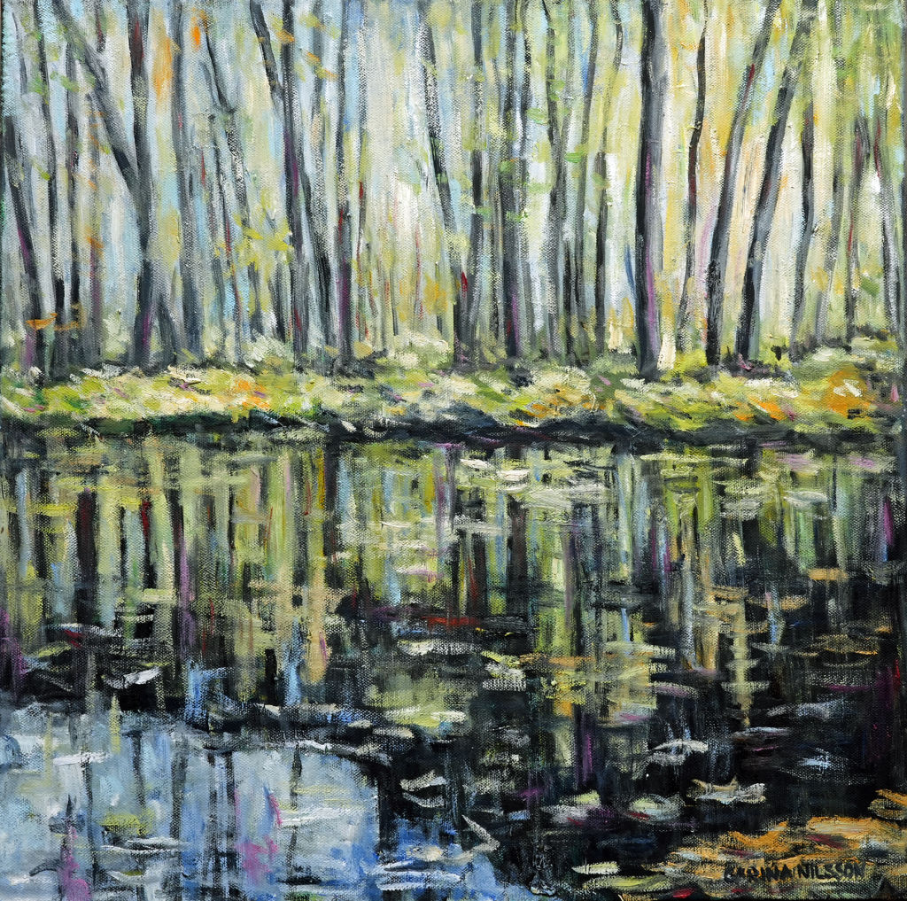 'Vattenspegling (12)', ett konstverk av Carina Nilsson