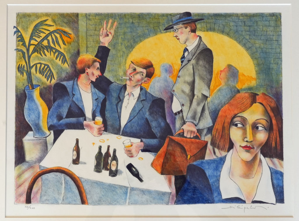 'Polaren Per på socialen (8)', ett konstverk av Jussi Taipaleenmäki