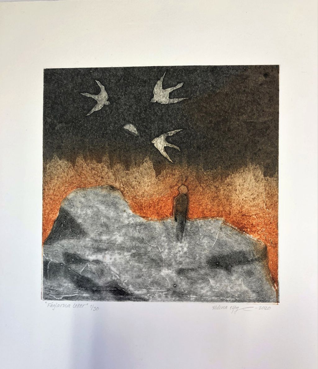 'Fåglarna Leker', ett konstverk av Helena Elfgren