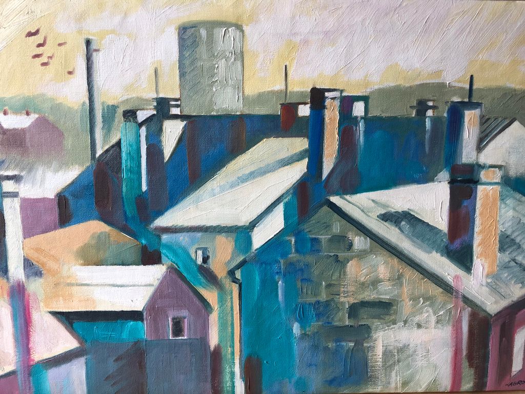 'Stadsmotiv', ett konstverk av Stig Allan Agroth