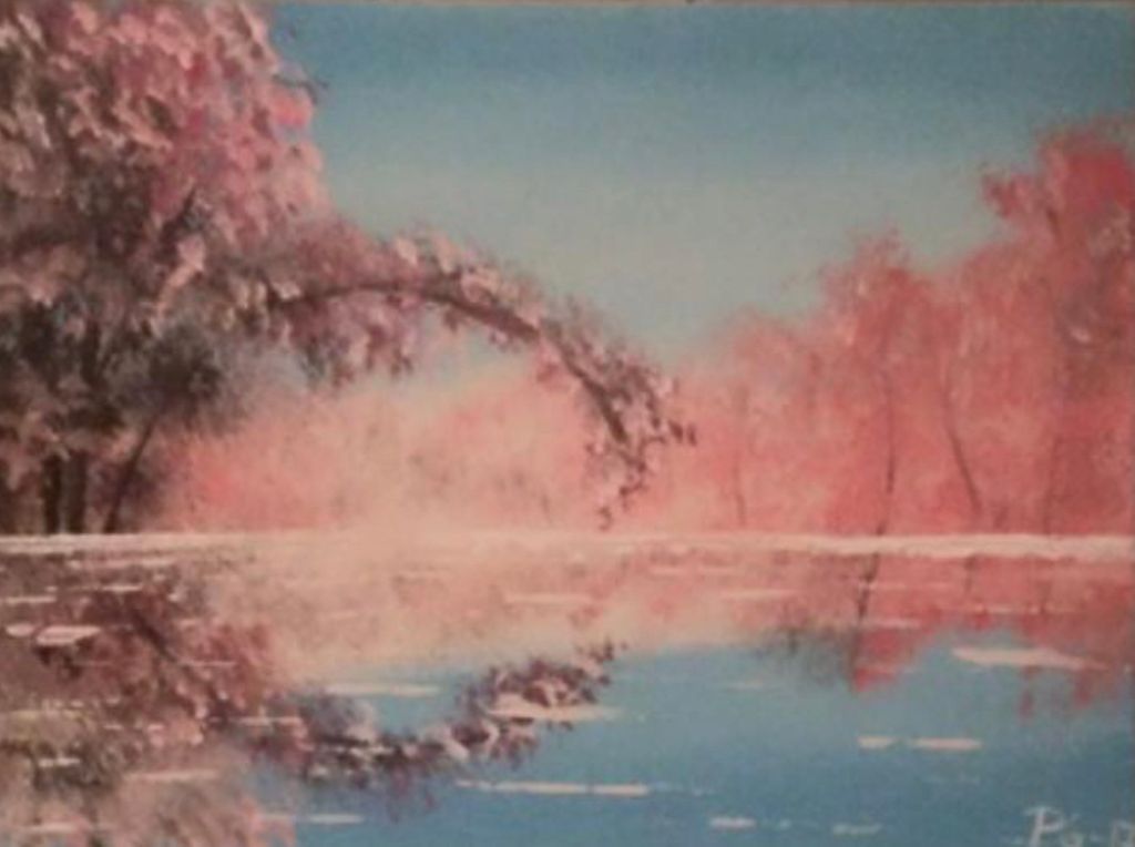 'Pink garden ', 2020, ett konstverk av Per Gustavsson