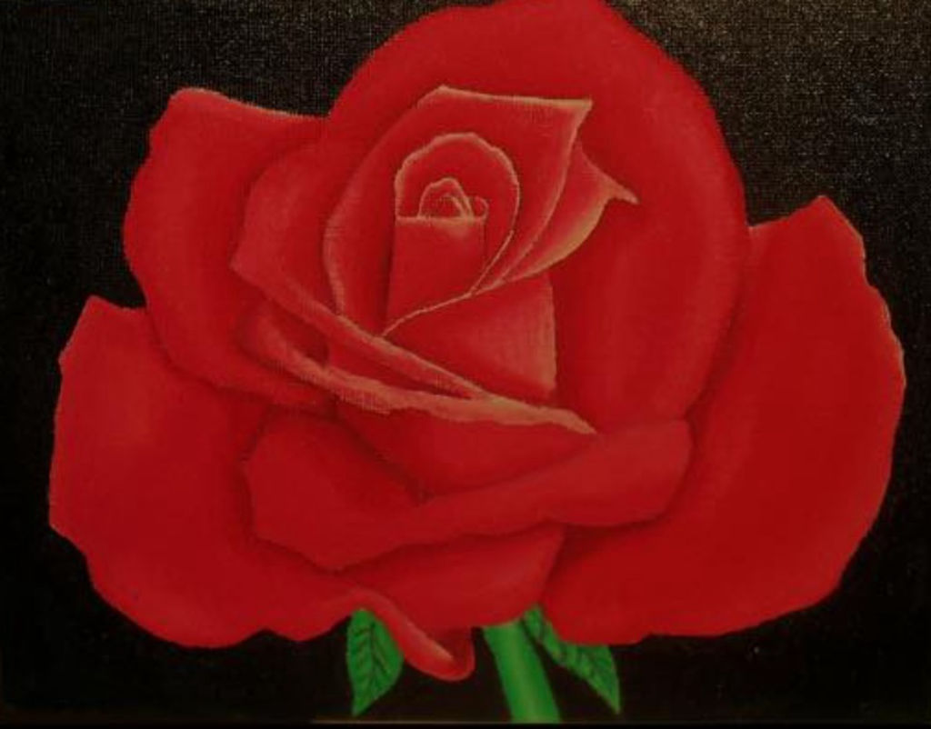 'Red rose VI', ett konstverk av Per Gustavsson