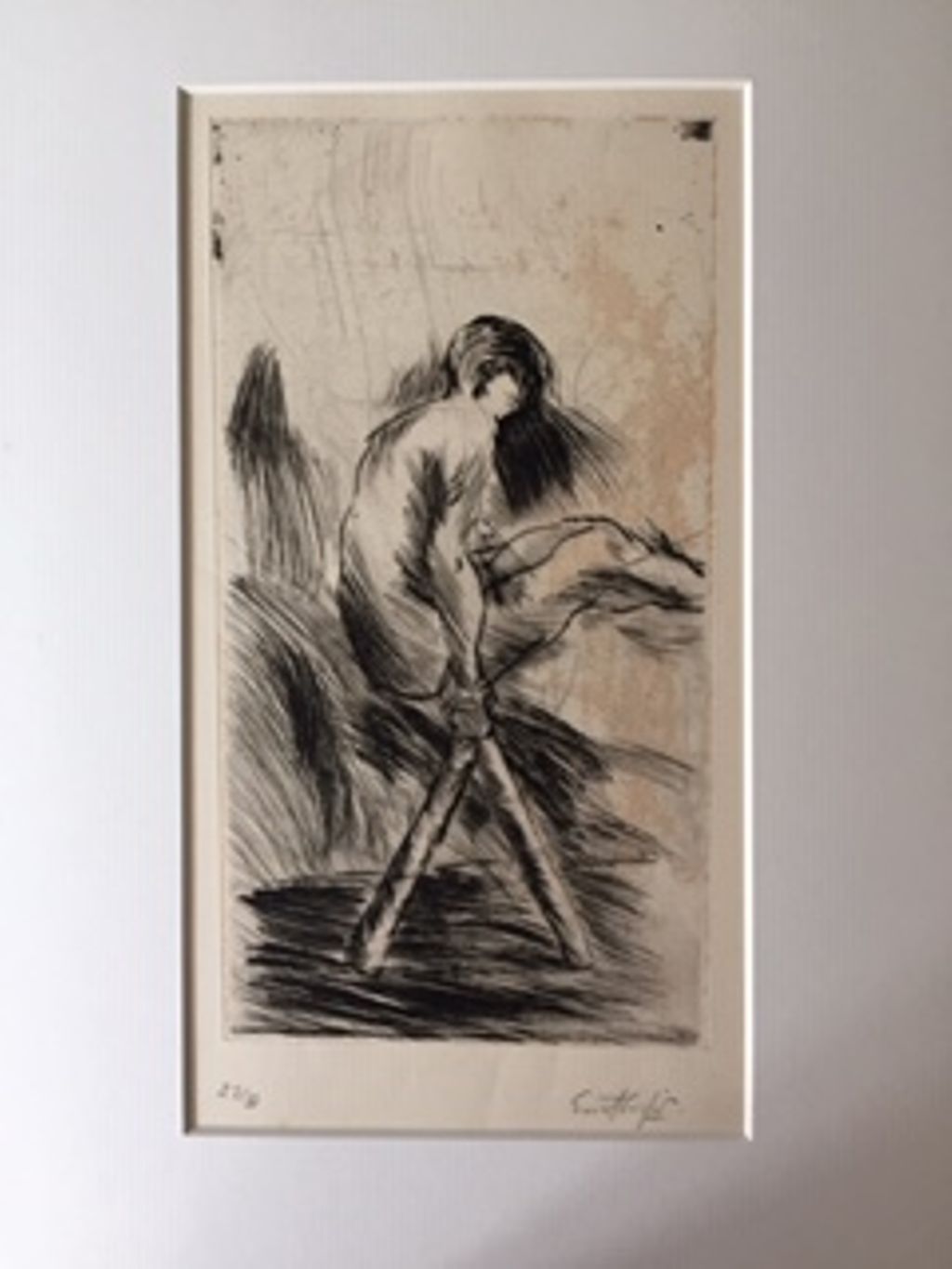 'Nakenstudie', ett konstverk av Evert Lundquist