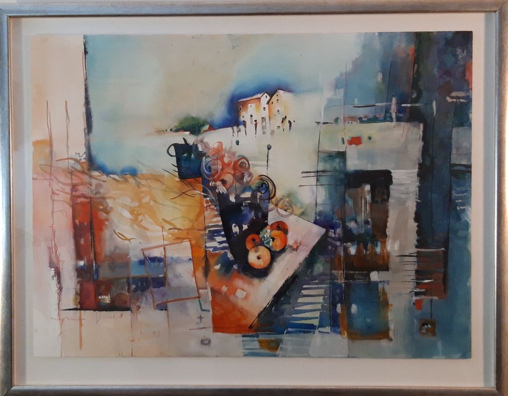 'Hus med frukt', ett konstverk av Smail Ajkunic