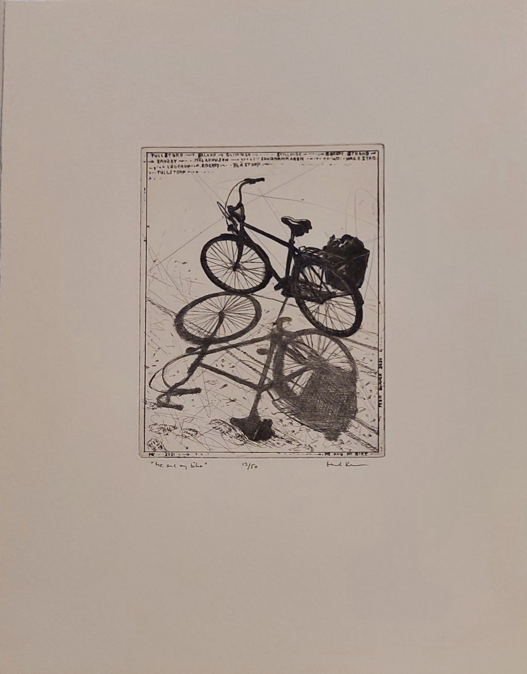 'Verk 3 Me and my bike', ett konstverk av Mikael Kihlman
