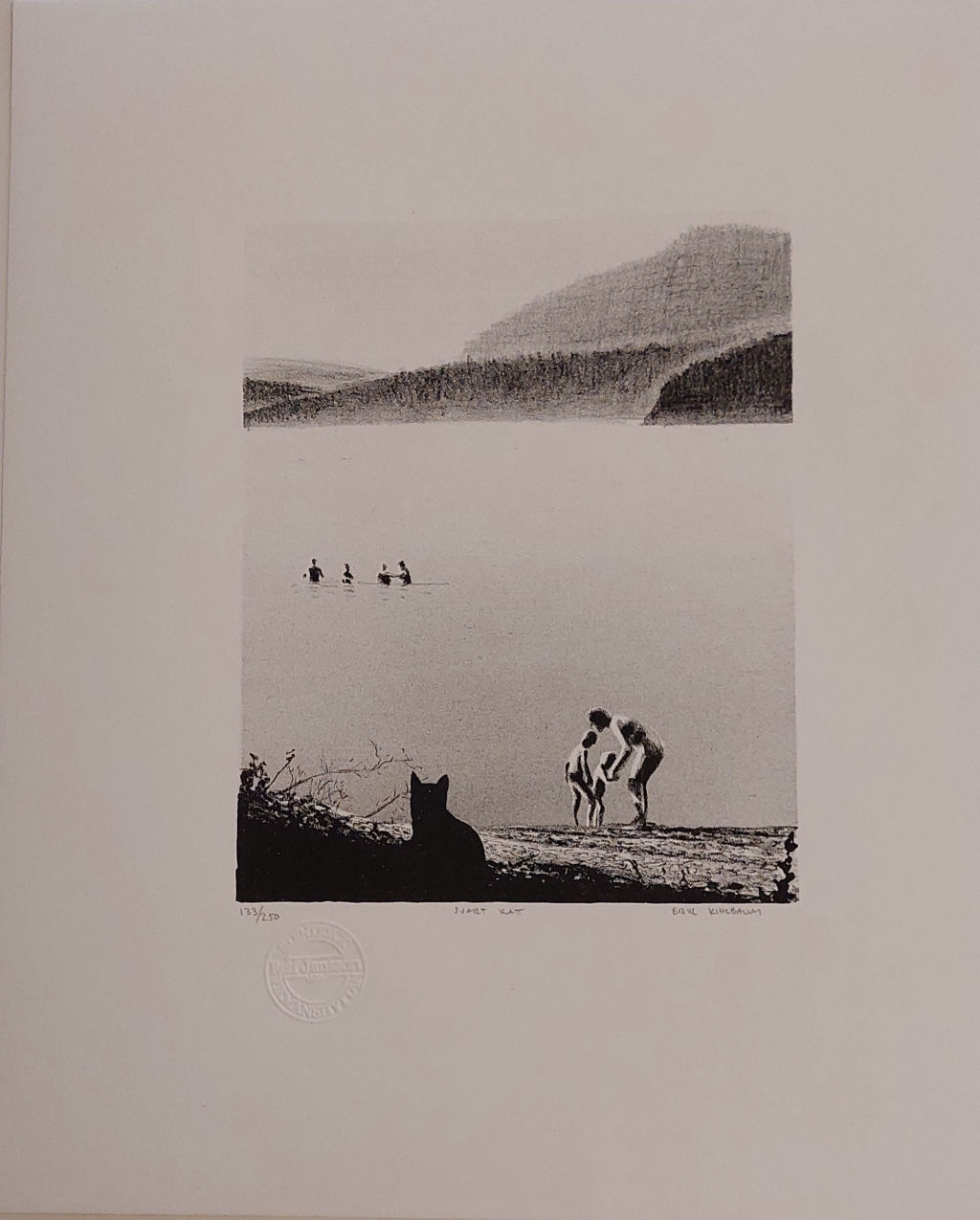 'Verk 23 Svart katt 1', ett konstverk av Erik Kihlbaum