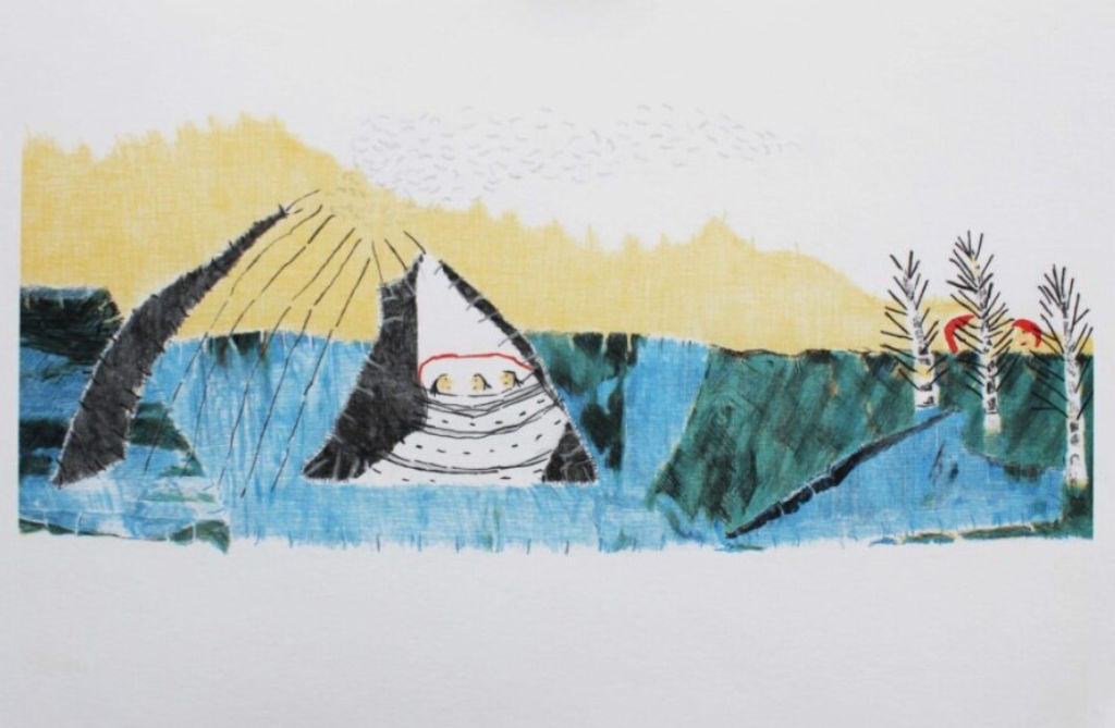 'Verk 1 Drömmar', ett konstverk av Britta Marakatt-Labba