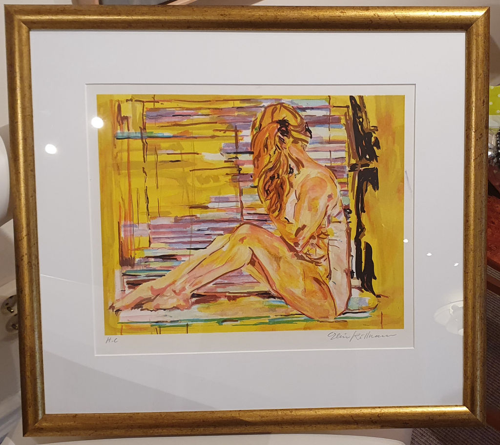 'Kvinna i Gult', ett konstverk av Elin Källman