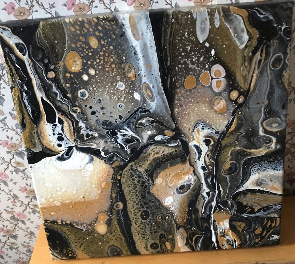 'Fri komposition blandteknik ', ett konstverk av Mona-Lisa Johansson