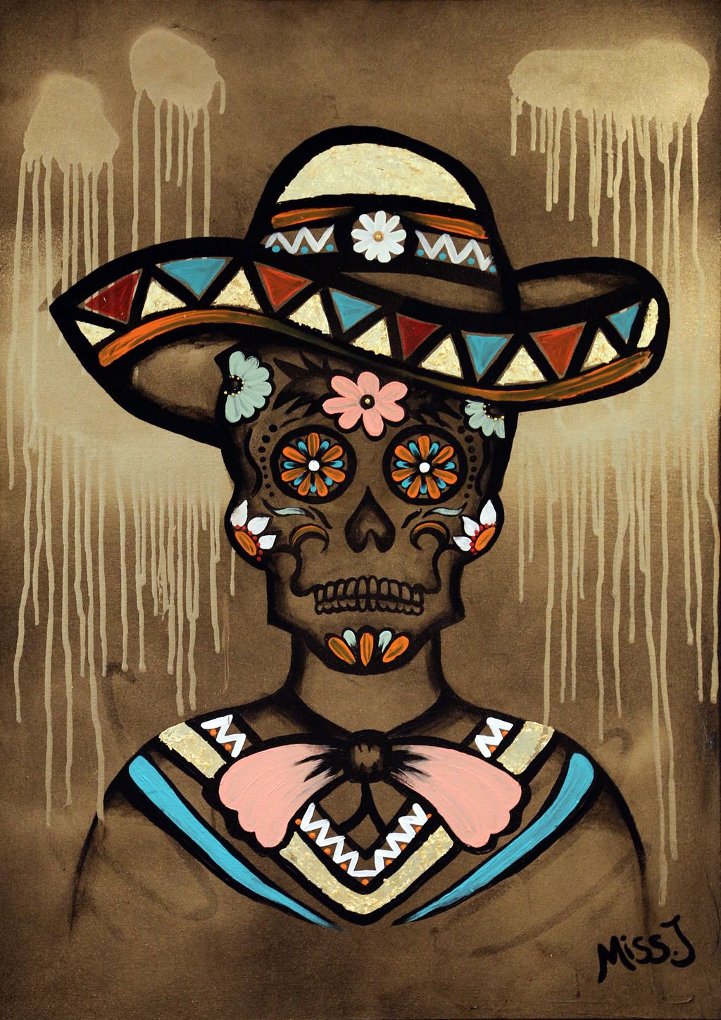 'The Golden Sugar Skull', ett konstverk av Johanna Nilsson
