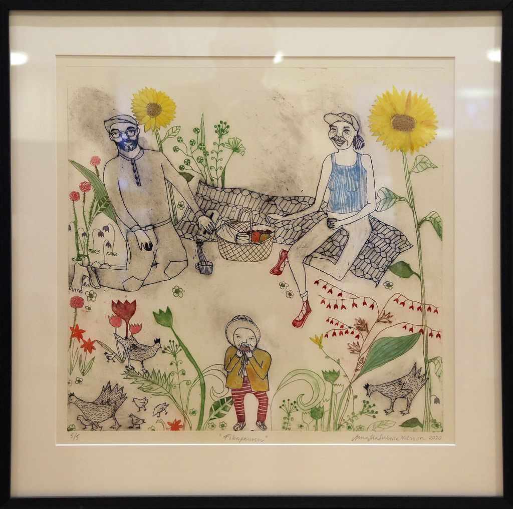 'Fikapausen', 2021, ett konstverk av Isabelle Nilsson