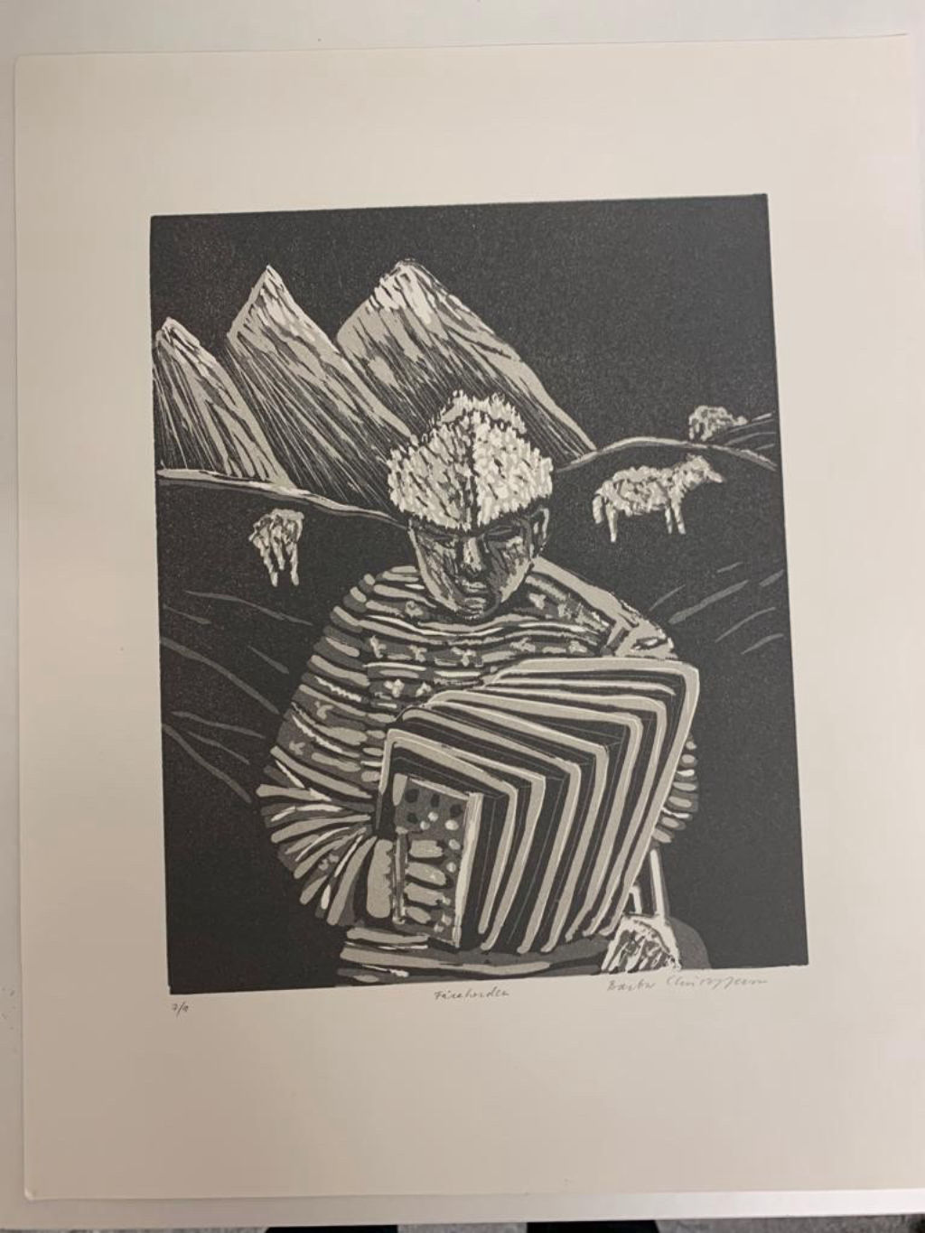 'Fåraherdern, 5 eller 10 års premie', ett konstverk av Barbro Christoffersson